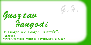 gusztav hangodi business card